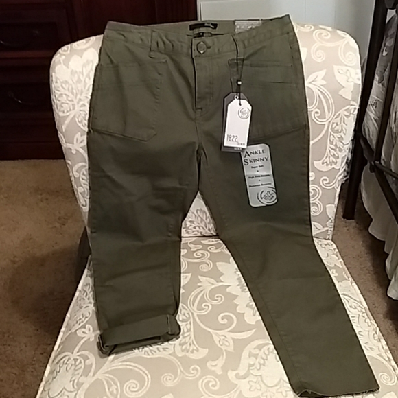 1822 Denim Denim - 🆕NWT 1822 Denim ANKLE SKINNY - Olive, 8